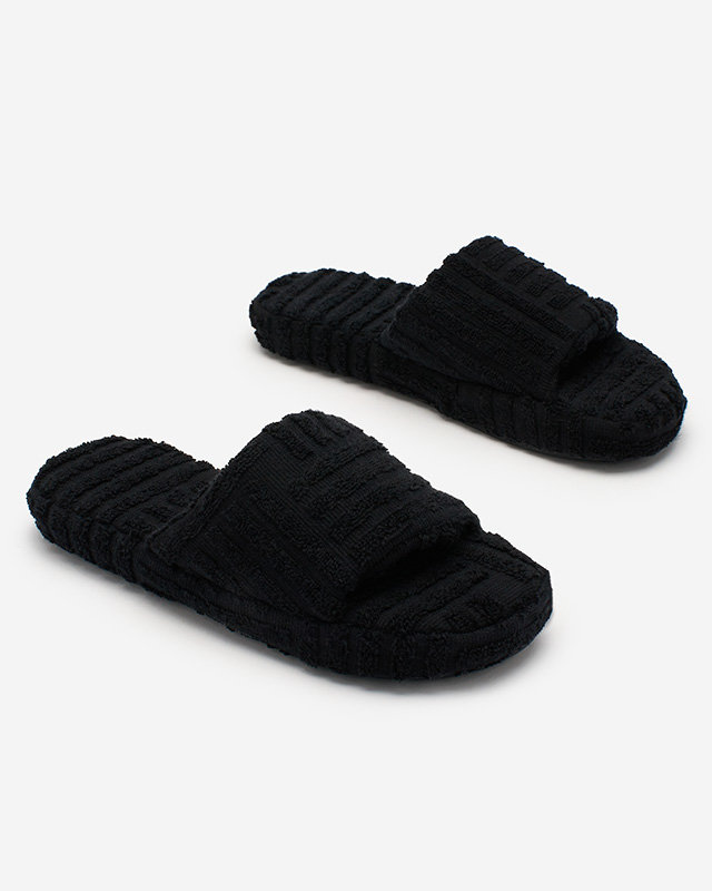 Royalfashion Dámské černé látkové žabky Tylles