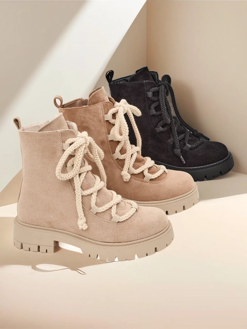 Жіночі шнурувальні чоботи Royalfashion Vemioz