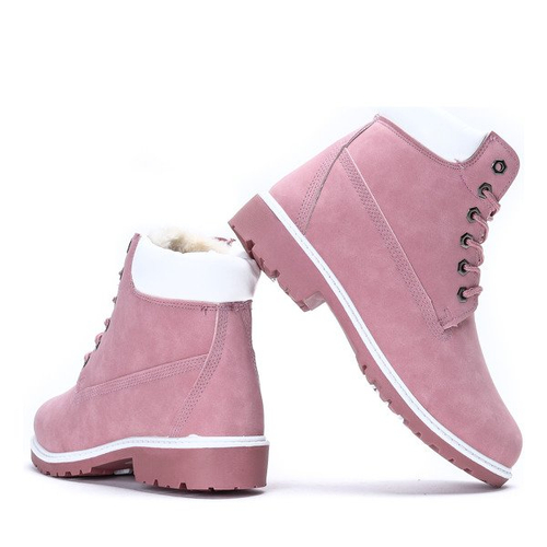 Ocieplane trapery w kolorze różowo- białym Ellea - Obuwie