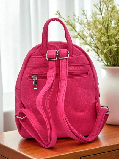 Aurelia Fuksja Batoh Eko Kůže Królewska Moda Dámský 25x25cm