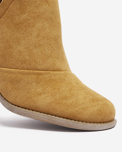 Dámské zateplené kozačky Camel na sloupku Karela - Obuv