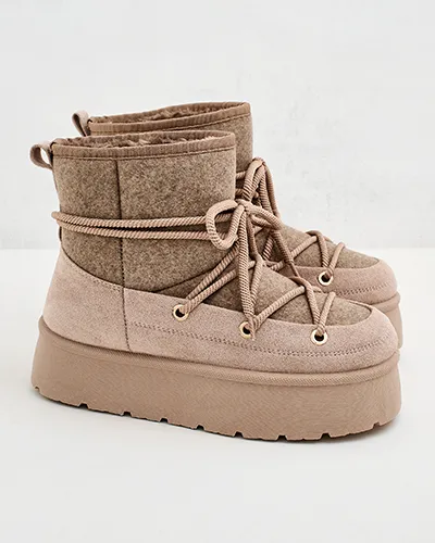 Royalfashion Dámské šněrovací sněhule Filori