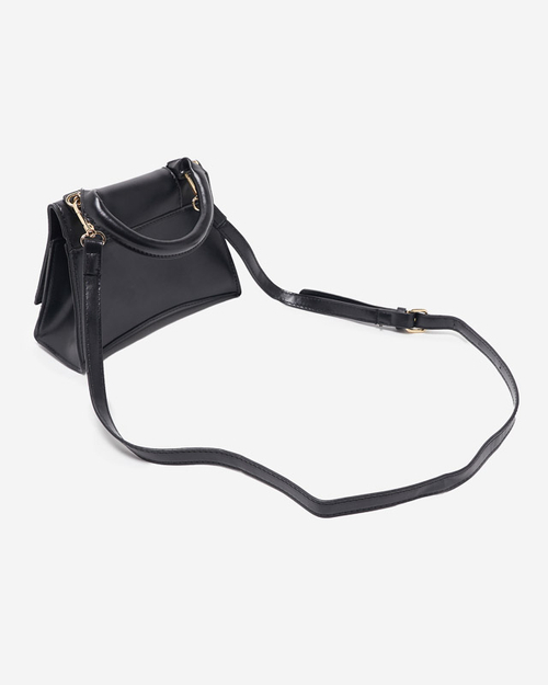 Чорна жіноча міні-сумка на букву «В» - Аксесуари