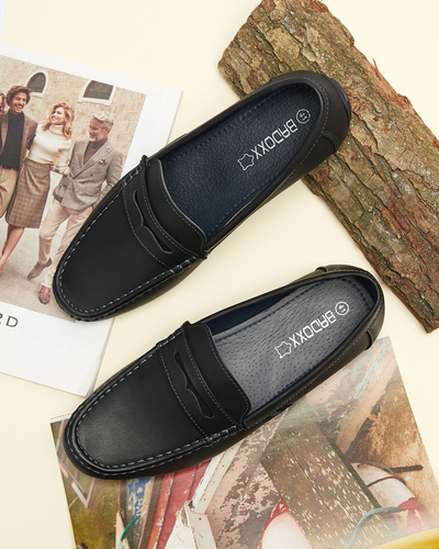 Чорні чоловічі мокасини Hacerno - Взуття