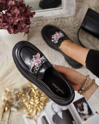 Royalfashion Жіночі мокасини з різнокольоровим бісером Karonia