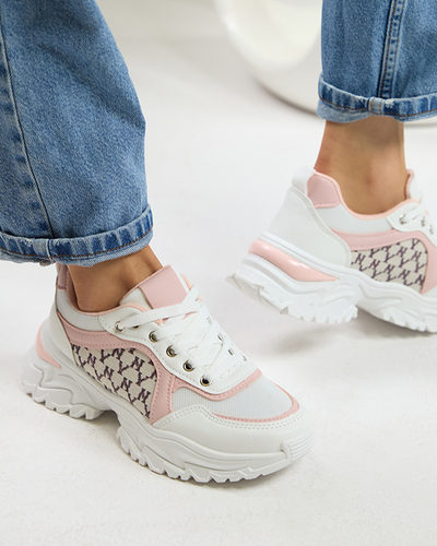 Bílé a růžové dámské sportovní tenisky Umikatu - Obuv