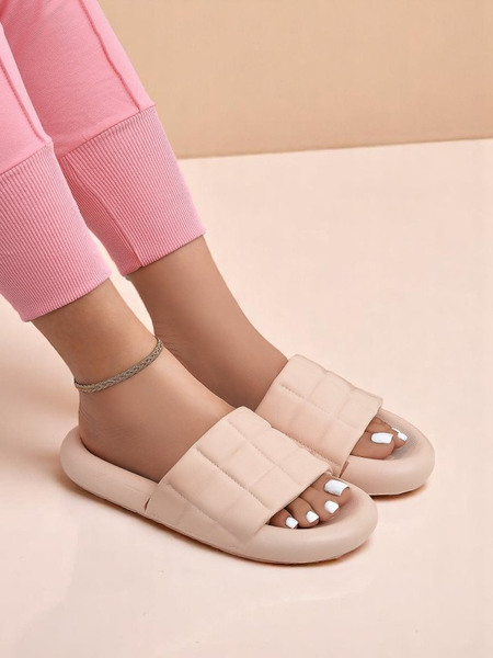 Royalfashion Dámské pantofle na ploché podrážce Quilt Walk