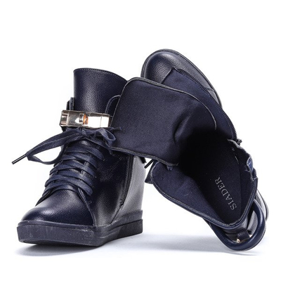 Темно-сині кросівки на внутрішньому танкетці Sinnea - Взуття