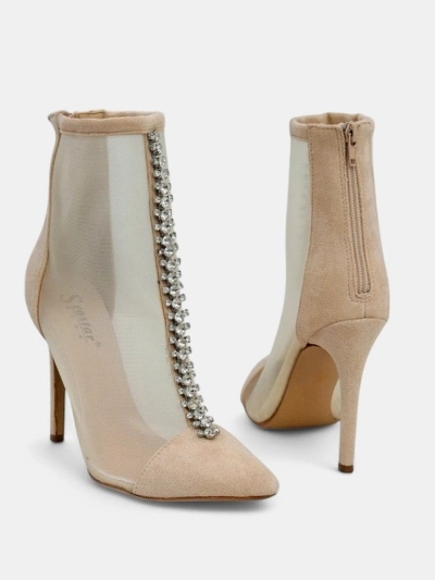 Royalfashion Dámské kotníčkové boty na stiletto podpatku Amaelika