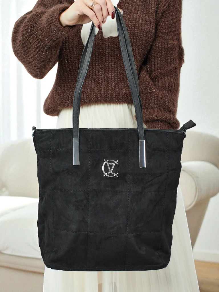 Dámská shopper kabelka Caryenne z eko semiše