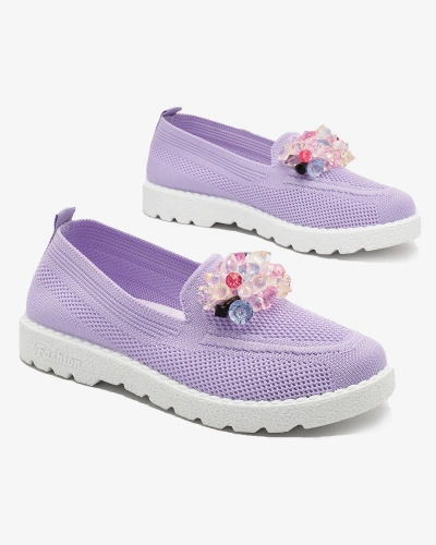 Royalfashion Fialové dámské polobotky Enweta