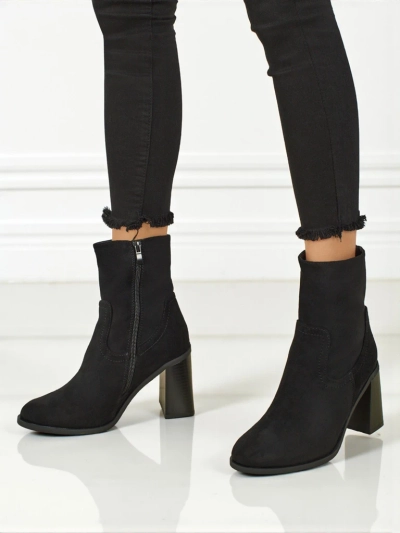 Dámské kotníkové boty eko semišové na sloupku Rune Fast