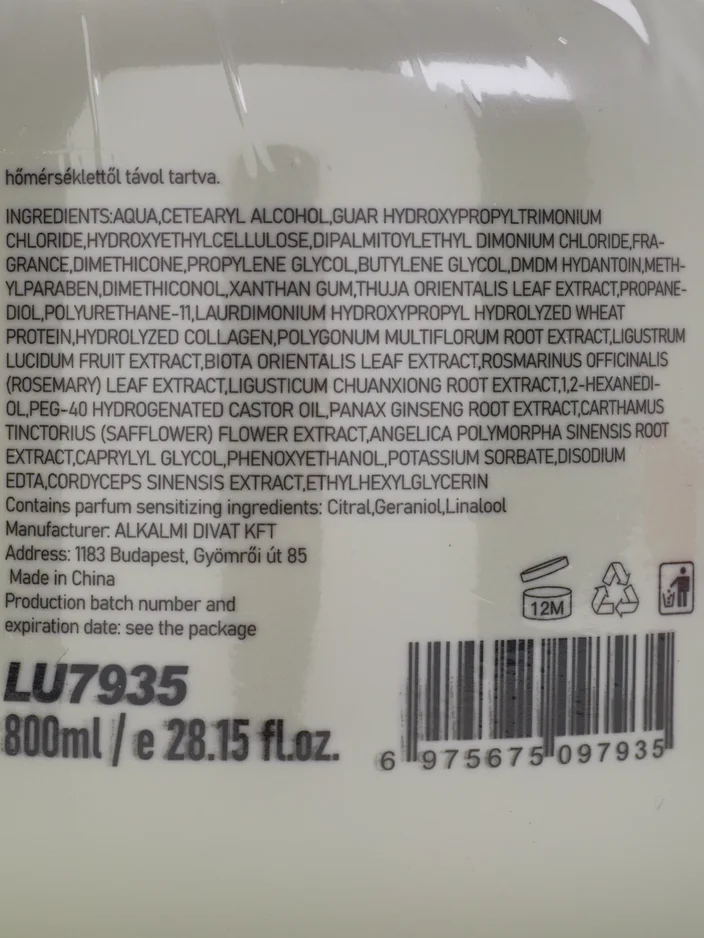 Luxelux Maska na vlasy proti vypadávání vlasů 800 ml