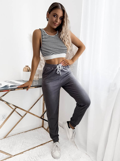 Жіночі спортивні костюми сірі PLUS SIZE- Одяг