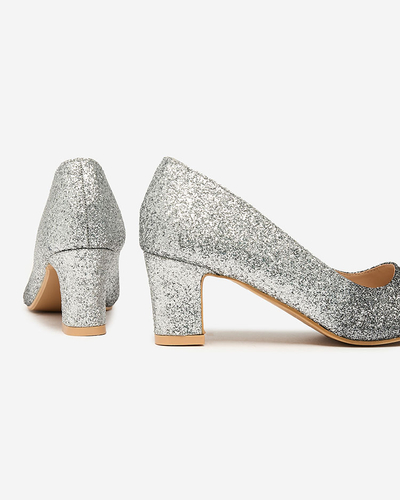Royalfashion Сріблясті жіночі туфлі на шпильці Yapunni