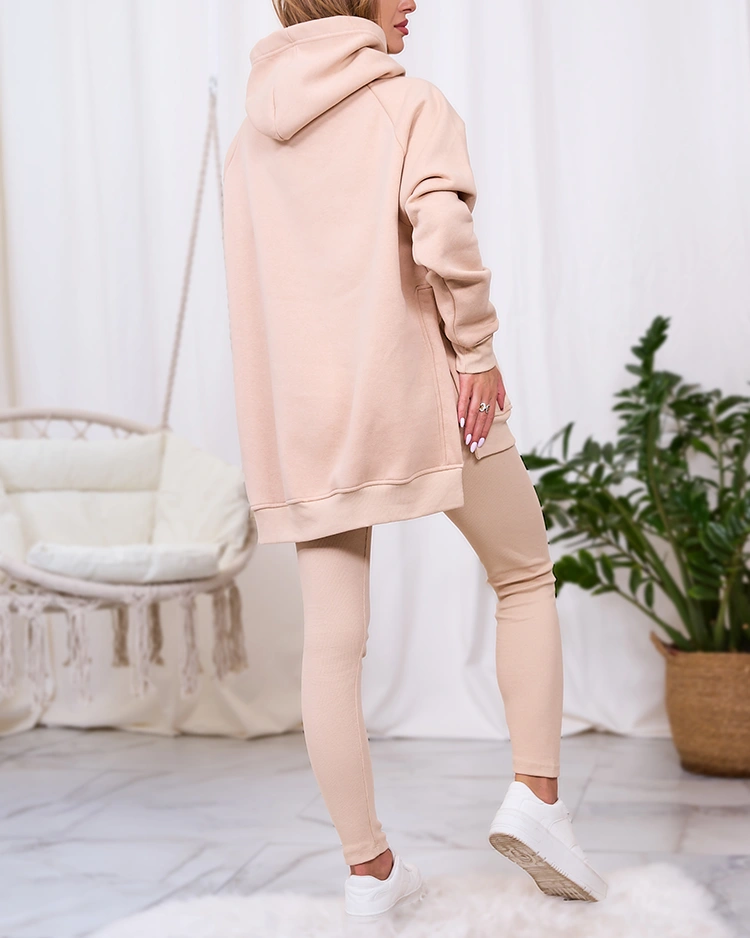 Royalfashion Béžová dvoudílná dámská souprava