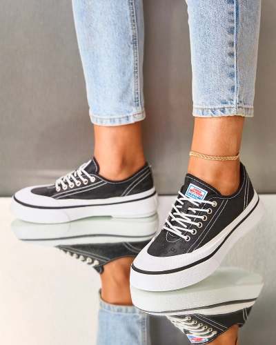 Жіночі кеди на платформі Ferriva Royalfashion Black