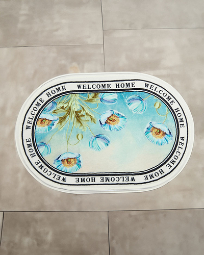 Royalfashion Barevná rohožka s květinami 40x60