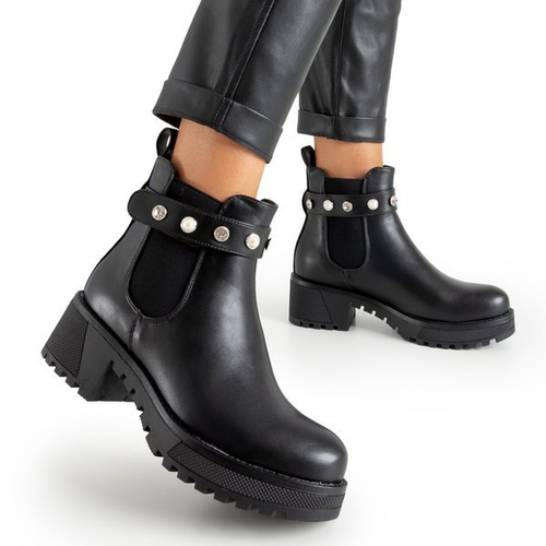 Чорні черевики з прикрасами Калкара - Взуття