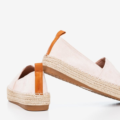 Světle růžové espadrily na platformě Umox - Obuv 1
