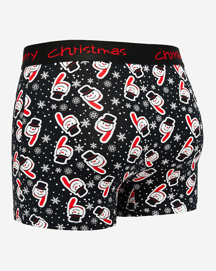 Royalfashion Vánoční černé pánské boxerky
