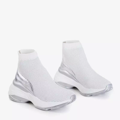 OUTLET Bílé vysoké sportovní boty Lupin - Footwear