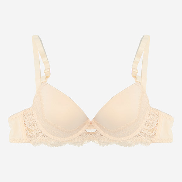 Dámská béžová podprsenka s krajkou - Spodní prádlo