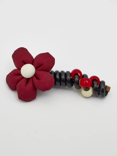 Royalfashion Gumička do vlasů ve tvaru pružiny s malým kvítkem Blossom Coil