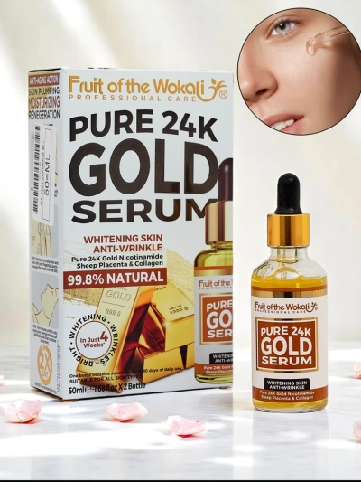 Ovoce Wokali - Rozjasňující a protiwrinklové pleťové sérum 24K zlato