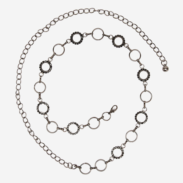 Černý dámský kovový pásek - doplňky