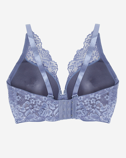 Рожевий бюстгальтер з фіолетовим мереживом - Нижня білизна