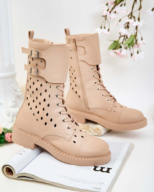 Royalfashion Жіночі ажурні черевики на шнурівці Belsel