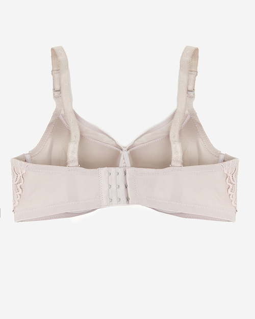 Бежевий жіночий бюстгальтер з мереживом - Нижня білизна
