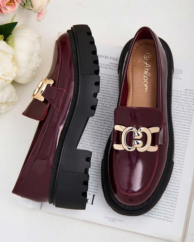 Royalfashion Dámské lakované mokasíny Bevevra