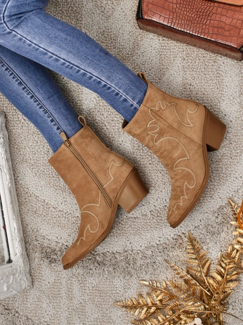 Жіночі ботильйони-ковбойки Velvet Ash – на підборах