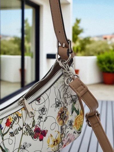 Royalfashion Malá dámská kabelka z eko kůže s květinovým vzorem Lily Bloom