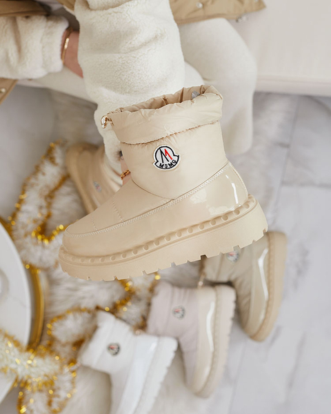 Royalfashion Dámské sněhule v béžové barvě Ireda