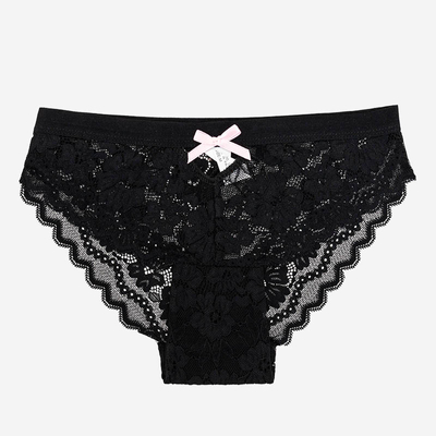 Černé krajkové kalhotky pro ženy - Spodní prádlo