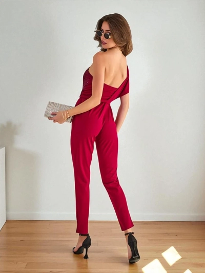 Royalfashion Dlouhý dámský overal s cirkóny