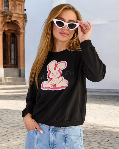 Жіночий бавовняний світшот з тонким принтом Royalfashion