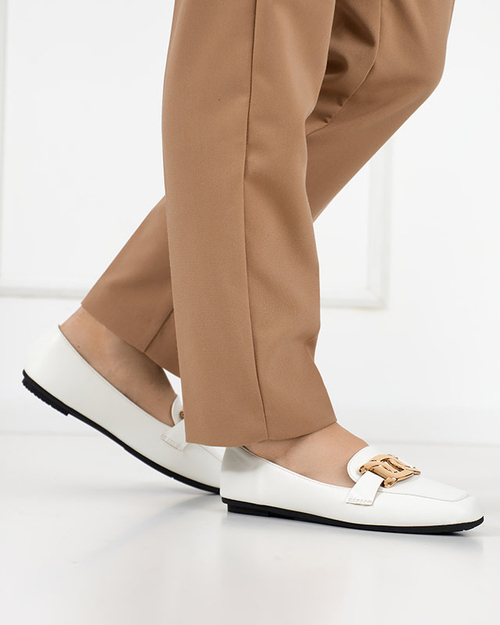 OUTLET Жіночі білі лофери Melukia - Туфлі