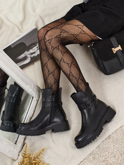 Eko skórzane botki damskie Marques