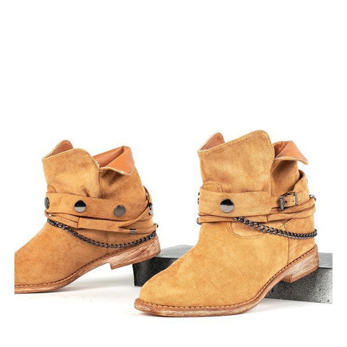 Коричневі ковбойські черевики на танкетці Салем - Взуття