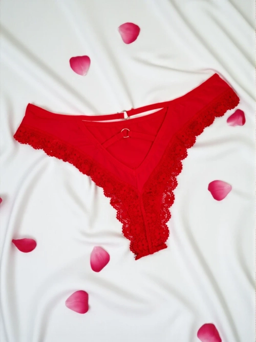 Жіночі мереживні трусики-стрінги з мереживом