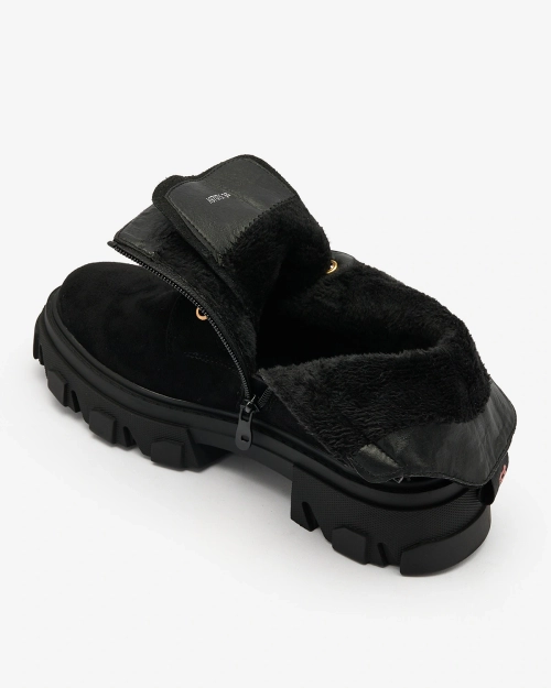 Royalfashion Чорні жіночі утеплені черевики Sedurra trapper