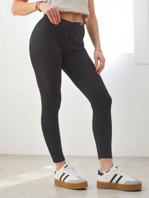 Royalfashion Жіночі смугасті легінси з бавовни