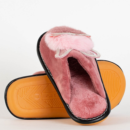 Рожеві жіночі капці з оздобленням Milonu