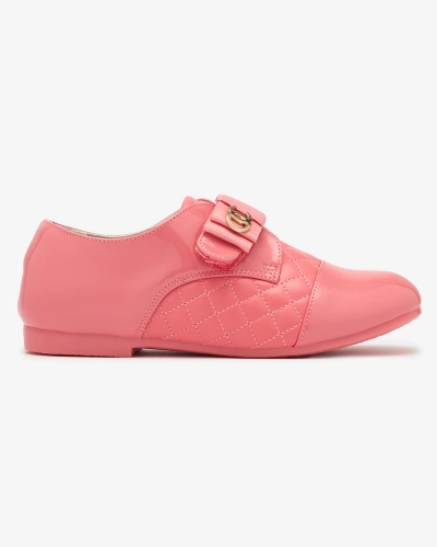 Дівчачі стьобані напівчеревики з екошкіри рожевого кольору Werme- Footwear