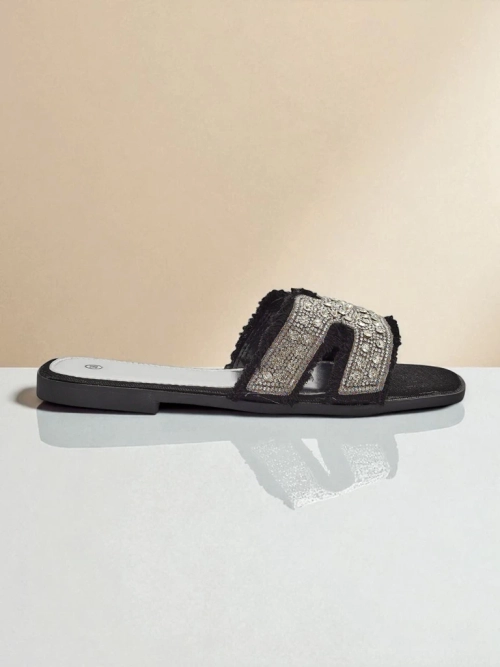 Royalfashion Жіночі босоніжки зі стразами CrystalEase