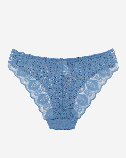 Блакитні мереживні трусики жіночі, труси - Нижня білизна